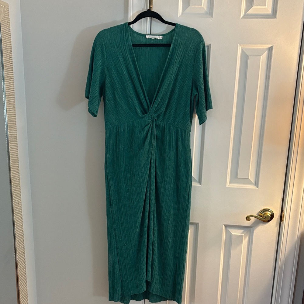 All in Favor Teal Midi Dress